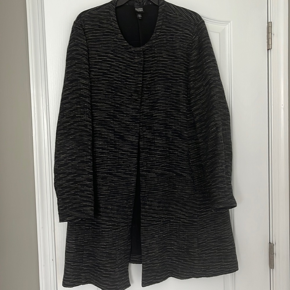 Eileen Fisher Overcoat Duster Black